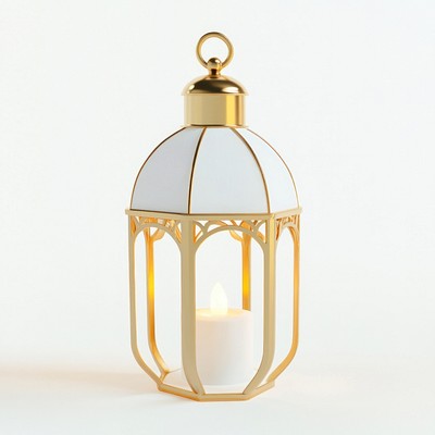 White Gold Lantern lantern gold candlelight.