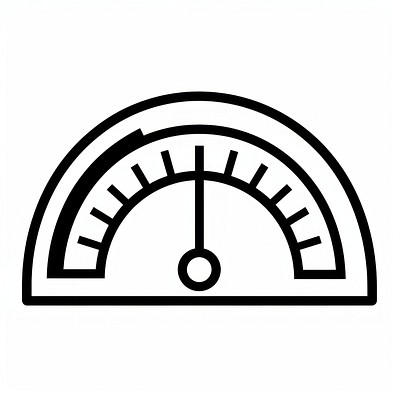 Illustration gauge icon measurement.