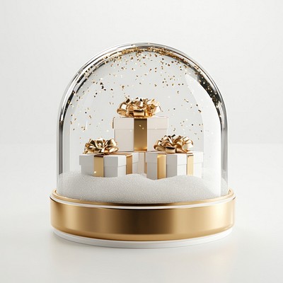 Snow Globe festive white gift.