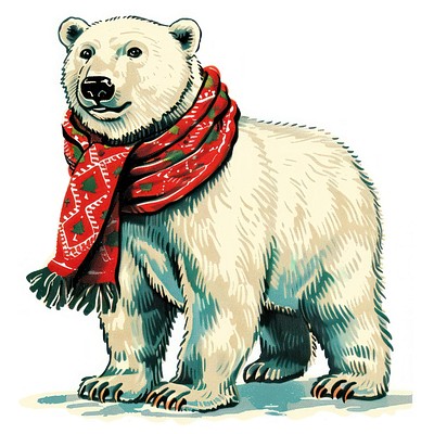 Christmas polar bear christmas animal theme.