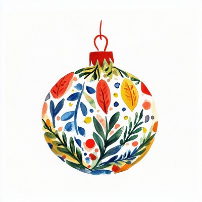 Christmas ornament illustration christmas art.