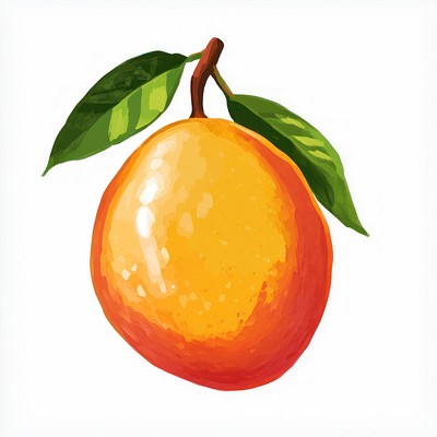 Mango illustration produce orange.