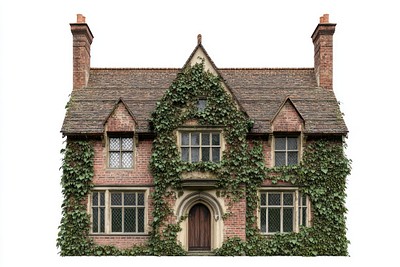 Old English brick mansion ivy architecture building.