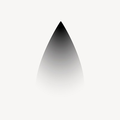 Minimalist gradient teardrop shape