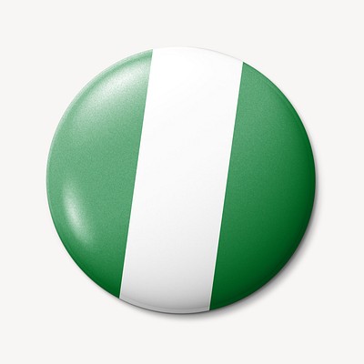 Nigeria flag round badge illustration