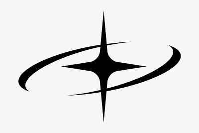 Abstract star swoosh design