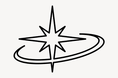 Abstract star orbit design illustration