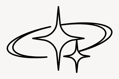 Minimalist star line art