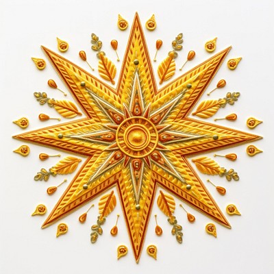 Celestial Star pattern gold accessories.