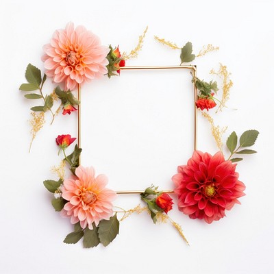 Flower dahlia wreath plant.