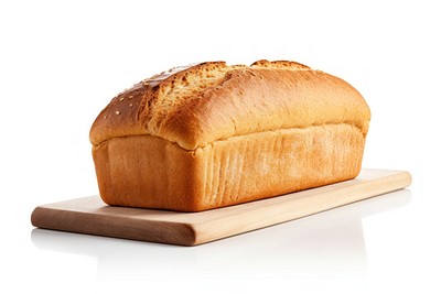 Loaf of bread food white background sourdough.