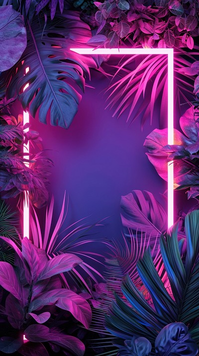 Tropical purple light neon. | Premium Photo - rawpixel