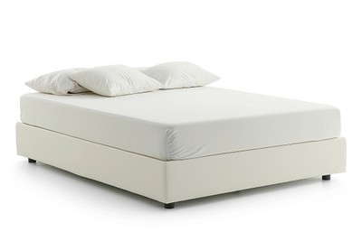 Contemporary bed furniture mattress white.