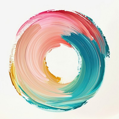 Circle brush stroke art creativity abstract.