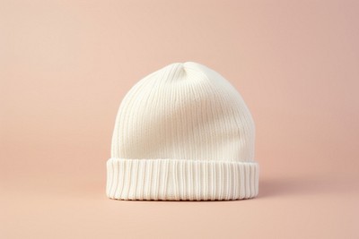 Beanie white headwear headgear.