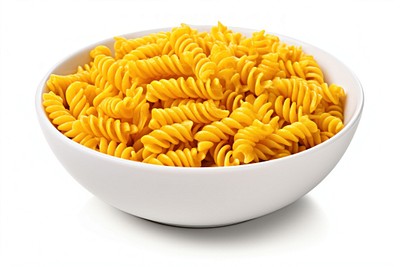 Fusilli pasta one item fusilli food white background.