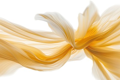 Abstract flowing yellow fabric art