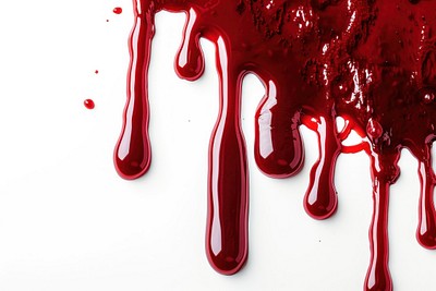 Photo of realistic bloood dripping backgrounds refreshment splattered.