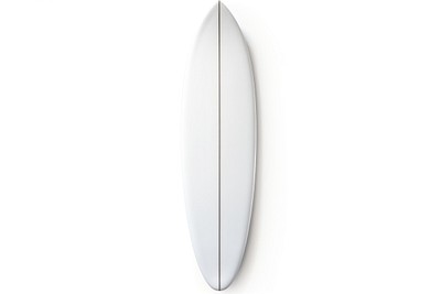 Blank surfboard white background recreation longboard.