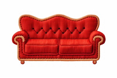 Sofa furniture chair red.