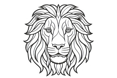 Lion outline sketch drawing mammal | Premium Photo Illustration - rawpixel