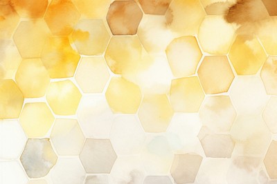 Honeycomb watercolor background backgrounds yellow gold.