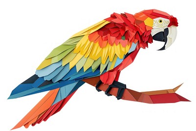 Parrot animal bird white background.