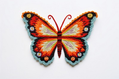 Punch needle Embroider butterfly pattern art accessories.