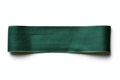 Piece of dark green cloth textile adhesive strip white background accessories turquoise.