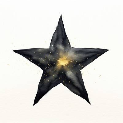 Black color star astronomy yellow symbol.