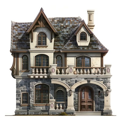 Cartoon of Roofing architecture building house.