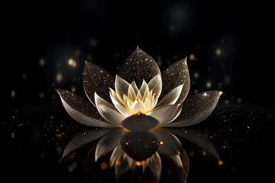 Starry lotus light nature flower.