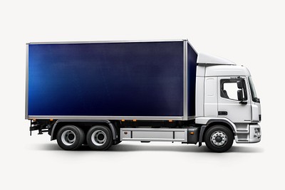 Navy blue lorry truck