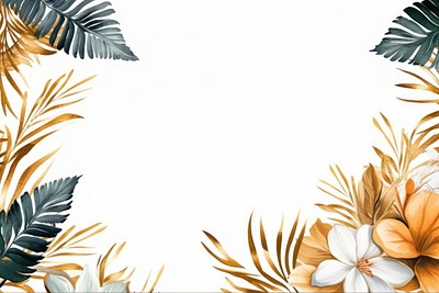 Tropical border frame backgrounds pattern plant.