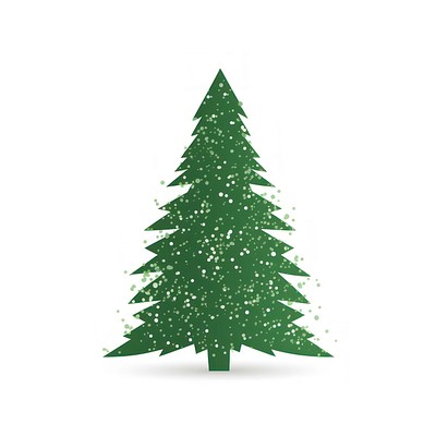 Green color pine tree icon christmas plant shape.