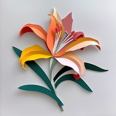 Lily paper art origami.