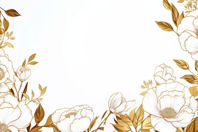 Peony flowers border frame backgrounds pattern white.