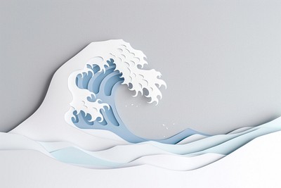 Wave nature snow art.