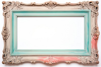 Vintage wood frame white background architecture rectangle.