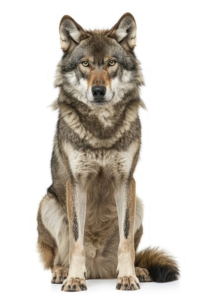 Photo of grey wolf animal mammal canine.