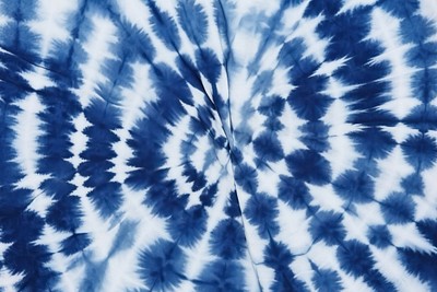 Indigo japanese tie dye style shibori pattern clothing knitwear apparel.