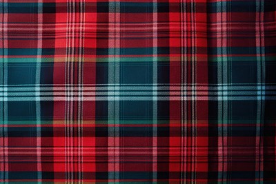 Top view photo of a tartan pattern plaid.