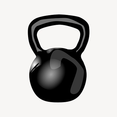 Kettlebell clipart, sport illustration psd. Free public domain CC0 image.