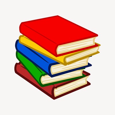 Stacked books png sticker, stationery | Free PNG - rawpixel