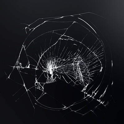 Premium Vector  Broken glass pieces. shattered glass on black