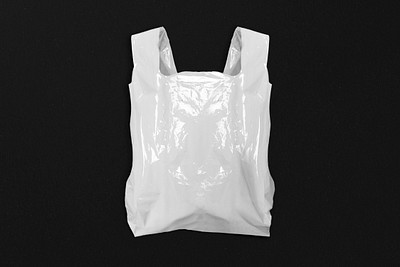 Clear transparent plastic bag mockup Royalty Free Vector
