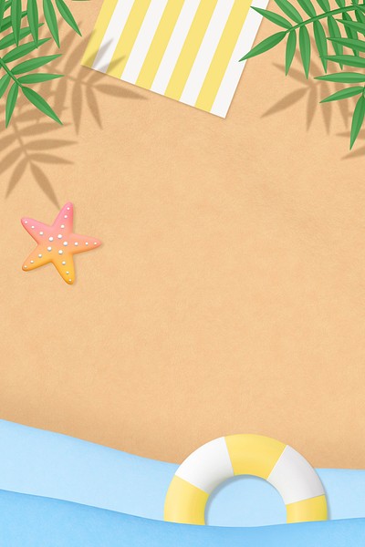 Summer vacation background, 3D aesthetic | Free Photo Illustration ...