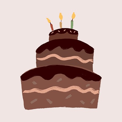 birthday cake of chocolate Stock Vector Image & Art - Alamy