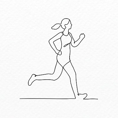 running woman drawing