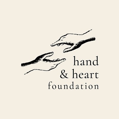 helping hands logo vector